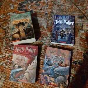 Scholastic Harry Potter Book Collection with Red and Blue Covers